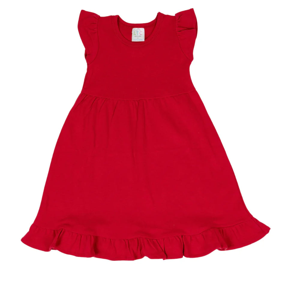 Girls Flutter Sleeve Dress