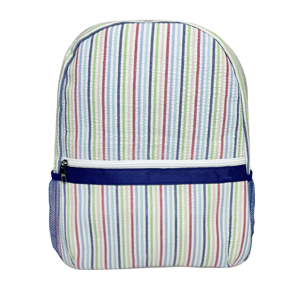 Children's Personalized Seersucker Bookbag