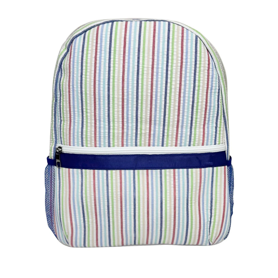 Children's Personalized Seersucker Bookbag