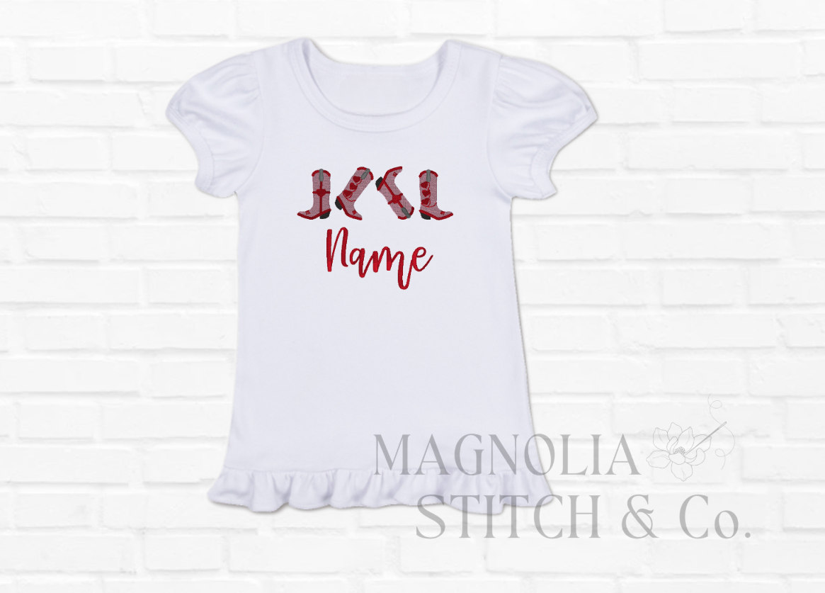 Love Scoot and Boogie - Valentines Ruffle Tee
