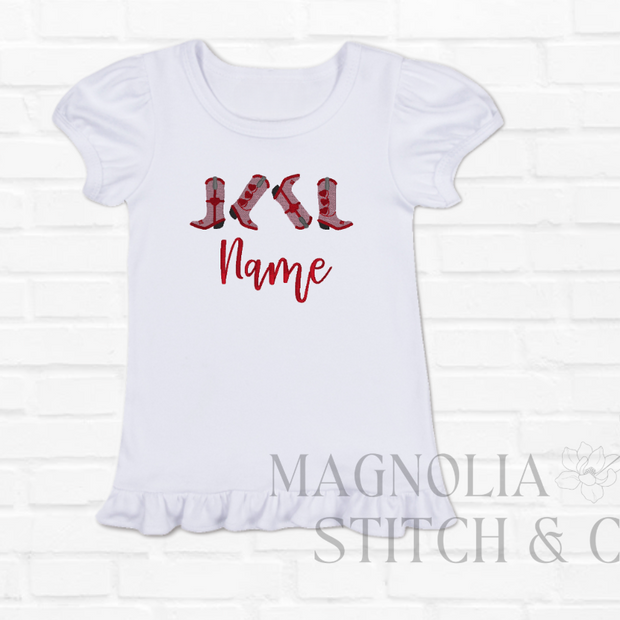 Love Scoot and Boogie - Valentines Ruffle Tee