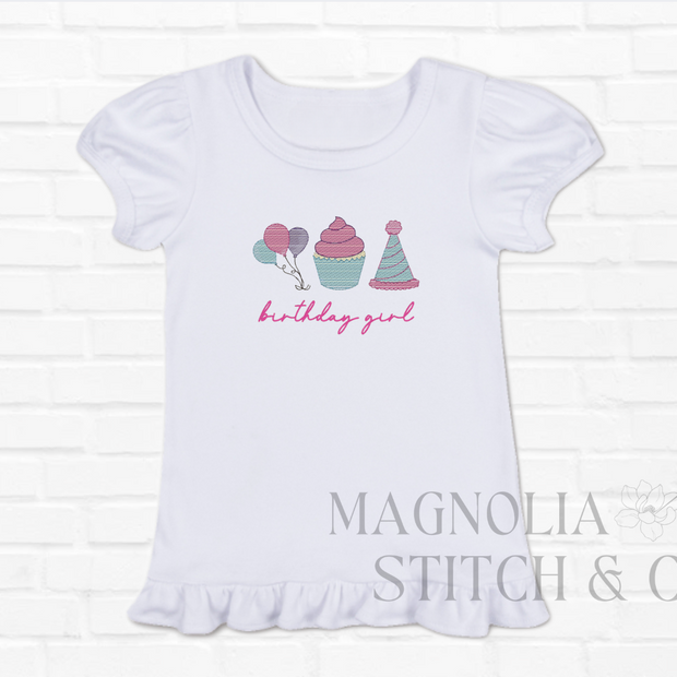 Birthday Girl - Celebration Toddler Ruffle Tee