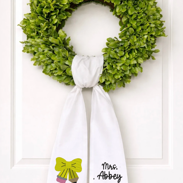 Pencil Bow - Teacher Wreath Sash
