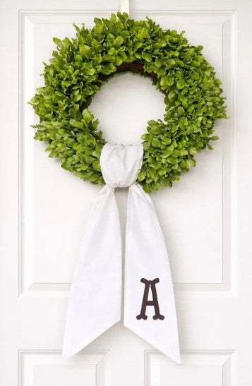 Monogram Only Wreath Sash