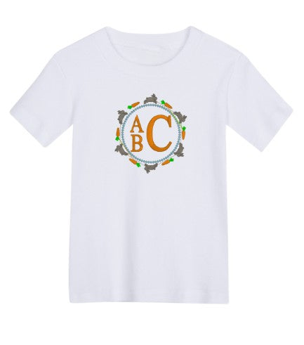 Monogram Bunny Carrot Frame - Toddler Boy Tee