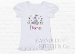 Sitting Goose - Toddler Ruffle Tee