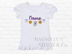 Ghost Bow Banner - Toddler Ruffle Tee