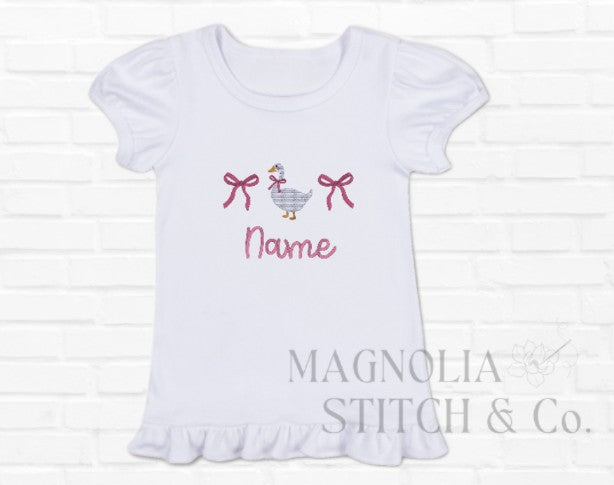 Coquette Goose- Toddler Ruffle Tee