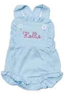 Floral Monogram Ruffle Sunsuit