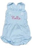 Floral Monogram Ruffle Sunsuit
